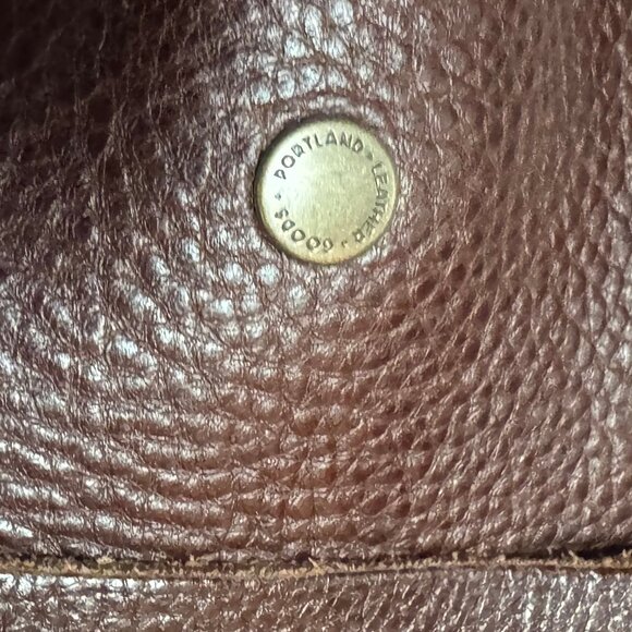 Portland Leather Goods Coldbrew Brown Pebble Convertible Crossbody Mini Tote - Picture 6 of 12